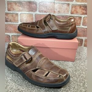 Johnston & Murphy men’s brown leather fisherman sandals size 10.5